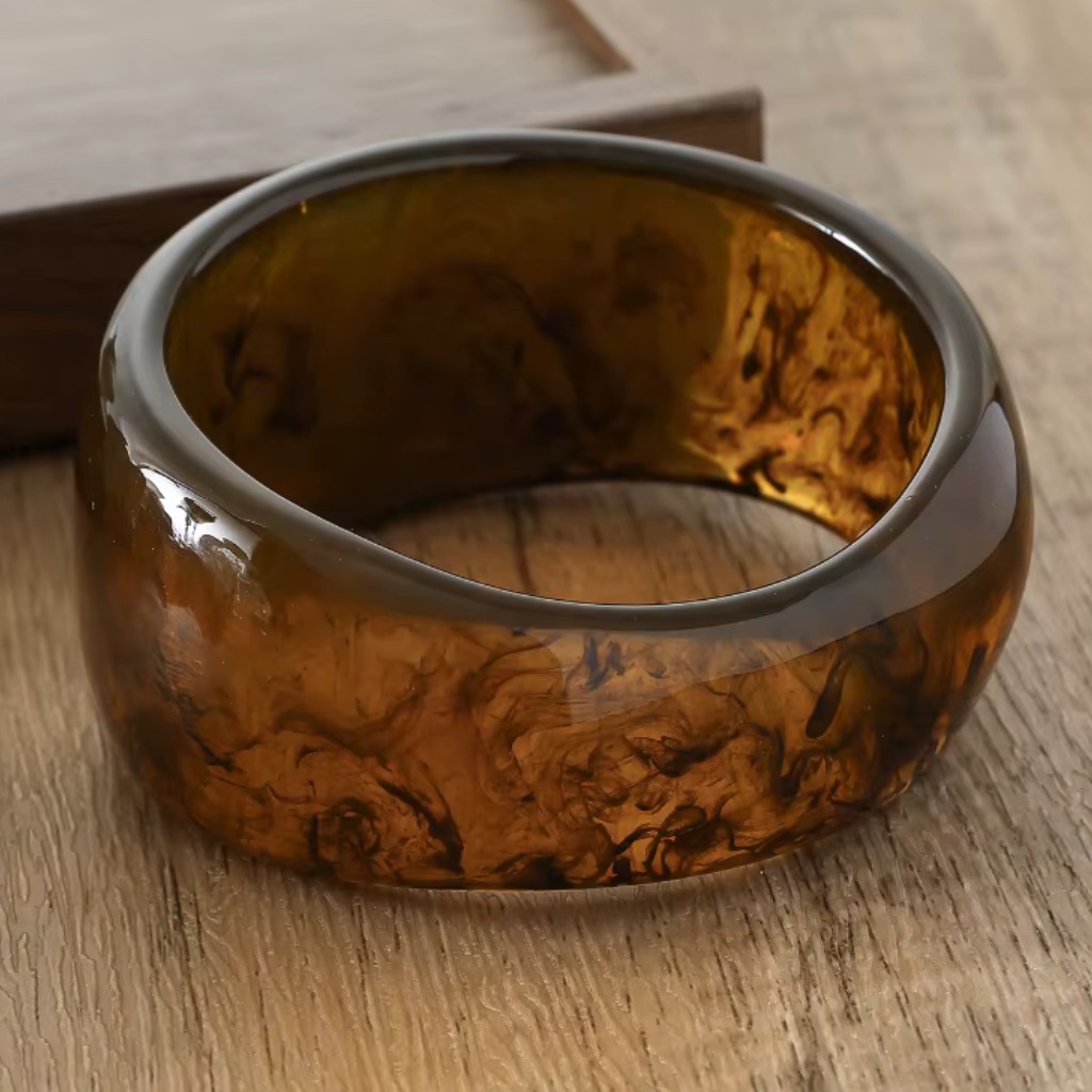 Elegant Brown Resin Bangle